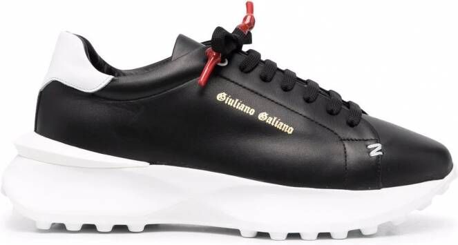 Giuliano Galiano Sneakers met logoprint Zwart