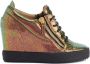 Giuseppe Zanotti Addy glitter sneakers met sleehak Groen - Thumbnail 1