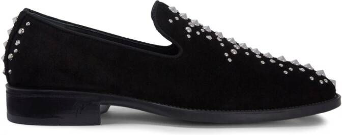 Giuseppe Zanotti Alfredson loafers met studs Zwart