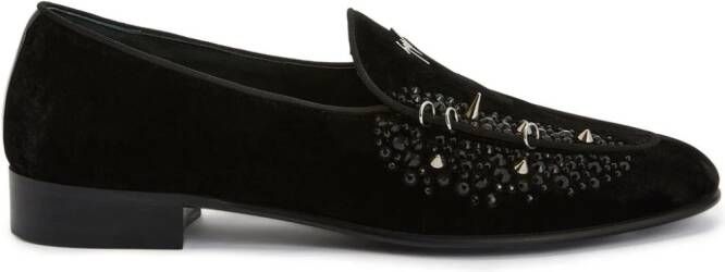 Giuseppe Zanotti Alvaro loafers verfraaid met studs Zwart