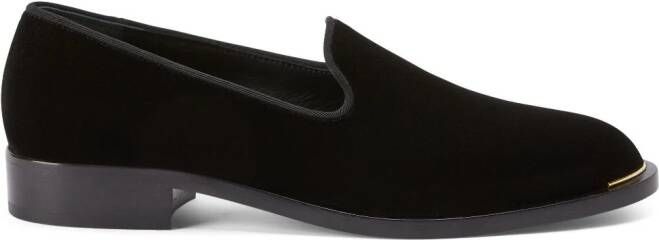 Giuseppe Zanotti Anima fluwelen loafers Zwart