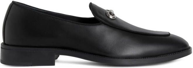 Giuseppe Zanotti Archibald loafers met gespdetail Zwart