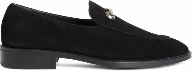 Giuseppe Zanotti Archibald suède loafers Zwart