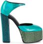 Giuseppe Zanotti Bebe Strass pumps met plateauzool Groen - Thumbnail 1