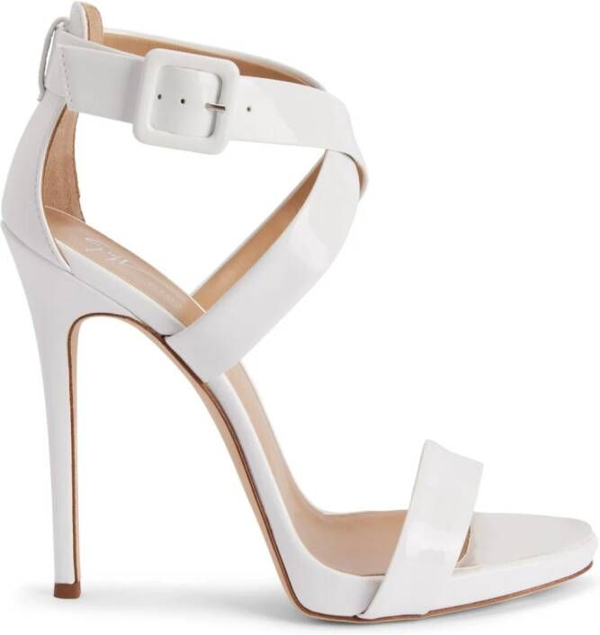 Giuseppe Zanotti Bellis sandalen met plateauzool Wit