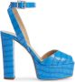 Giuseppe Zanotti Betty sandalen met krokodillenprint Blauw - Thumbnail 1