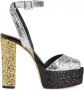 Giuseppe Zanotti Betty sandalen met glitter Zilver - Thumbnail 1
