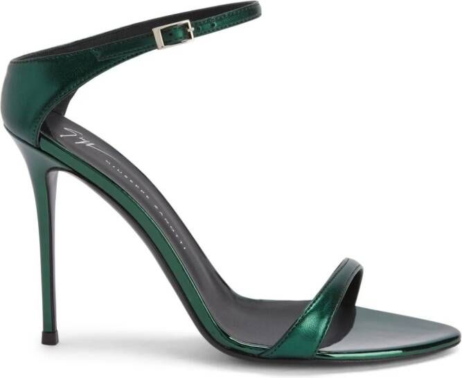 Giuseppe Zanotti Beverlee satijnen sandalen Groen