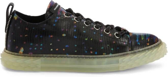 Giuseppe Zanotti Blabber leren sneakers Zwart