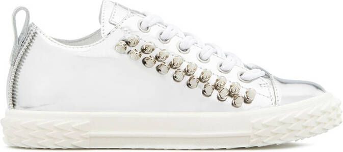 Giuseppe Zanotti Blabber sneakers met studs Zilver