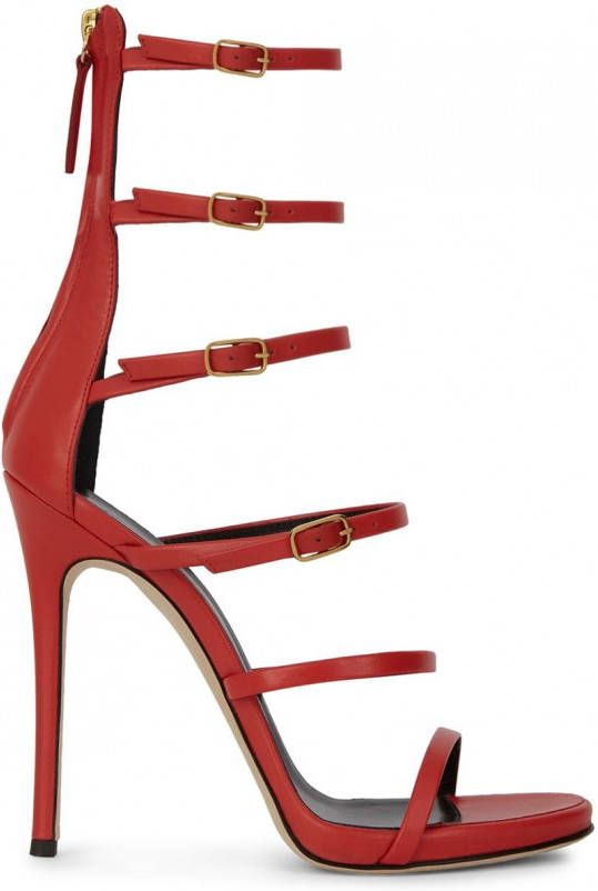 Giuseppe Zanotti Sandalen met gespbandje Rood