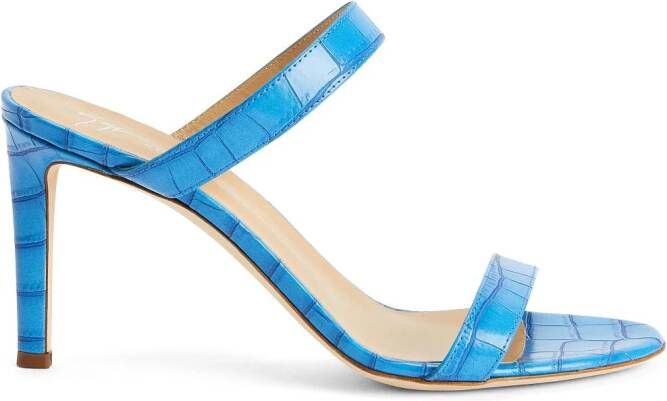 Giuseppe Zanotti Calista muiltjes met dubbele band Blauw