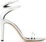 Giuseppe Zanotti Catia leren sandalen Zilver - Thumbnail 1