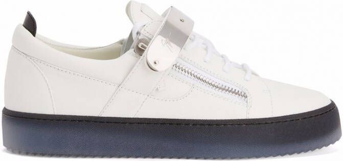 Giuseppe Zanotti Coby leren sneakers Wit