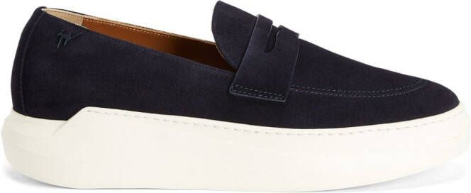 Giuseppe Zanotti Conley Glam loafers met logo Blauw