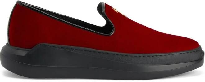 Giuseppe Zanotti Conley loafers met logoplakkaat Rood