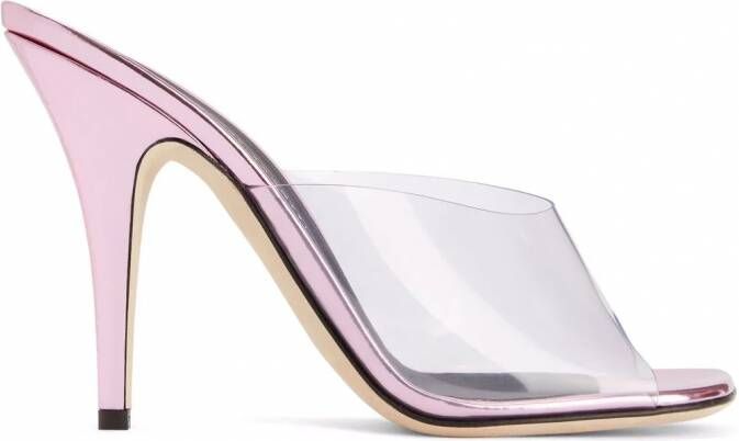 Giuseppe Zanotti Earthshine sandalen met plexi detail Roze