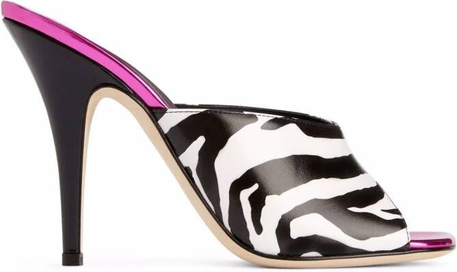 Giuseppe Zanotti Earthshine sandalen met zebraprint Wit