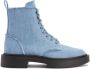 Giuseppe Zanotti Enkellaarzen met franjes Blauw - Thumbnail 1