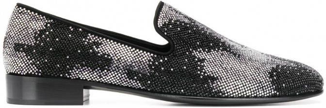 Giuseppe Zanotti Erik loafers met studs Zwart