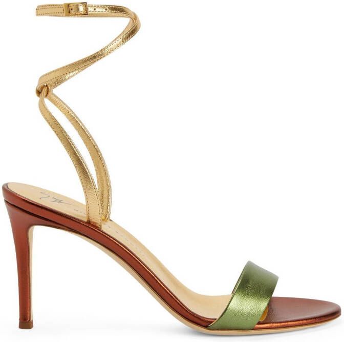 Giuseppe Zanotti Erwan metallic sandalen Groen