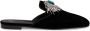 Giuseppe Zanotti Euphemiee fluwelen slippers Zwart - Thumbnail 1