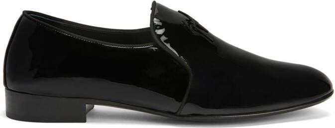 Giuseppe Zanotti Fergus glanzende loafers Zwart