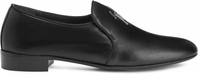 Giuseppe Zanotti Fergus loafers met logo Zwart