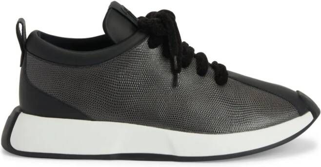 Giuseppe Zanotti Ferox leren sneakers met vlakken Grijs