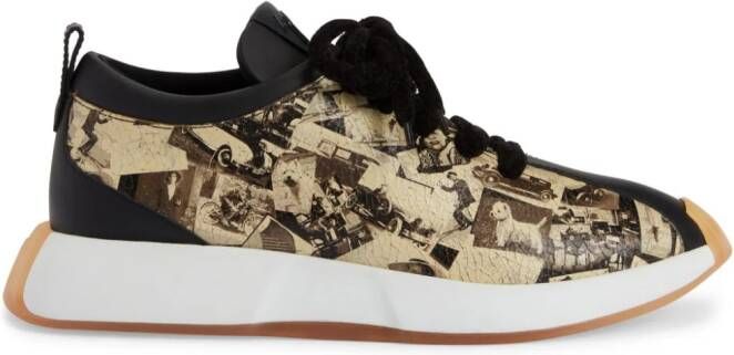 Giuseppe Zanotti Ferox sneakers met print Bruin