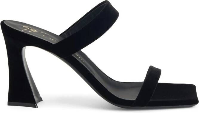 Giuseppe Zanotti Flaminia fluwelen sandalen Zwart