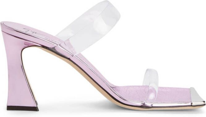 Giuseppe Zanotti Flaminia Plexi sandalen Roze