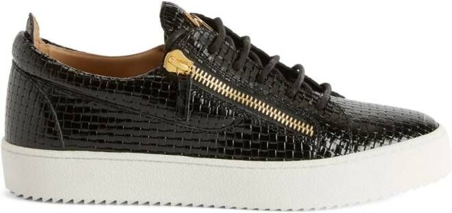 Giuseppe Zanotti Frankie lakleren sneakers Zwart