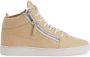 Giuseppe Zanotti Frankie slippers met logoplakkaat Beige - Thumbnail 1