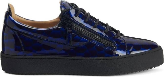 Giuseppe Zanotti Frankie sneakers met geometrisch patroon Blauw