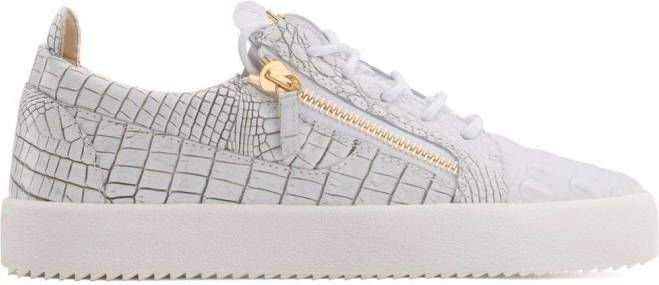 Giuseppe Zanotti Frankie sneakers met rits Wit