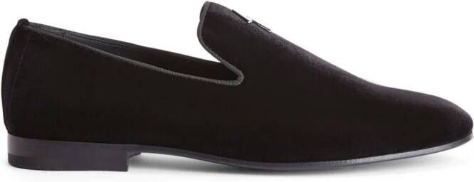 Giuseppe Zanotti G-Flash fluwelen loafers Zwart