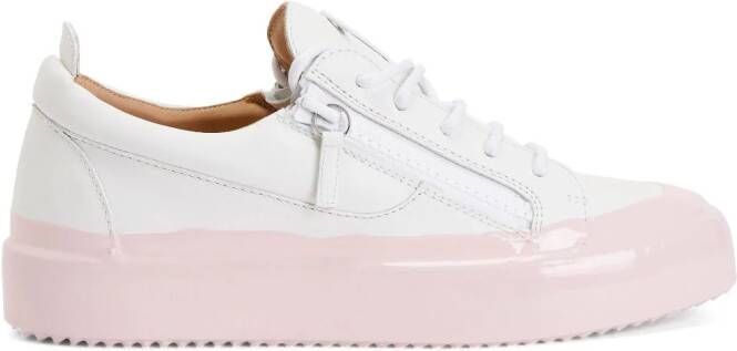 Giuseppe Zanotti Gail sneakers met contrasterende zool Wit