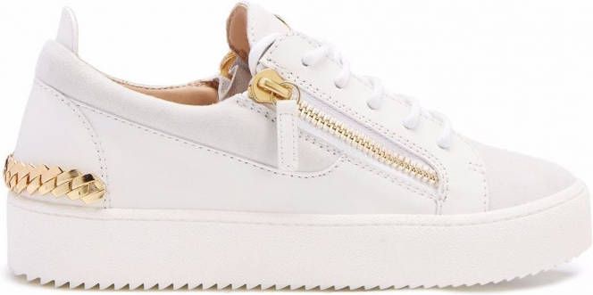 Giuseppe Zanotti Gail sneakers met schakelketting Wit