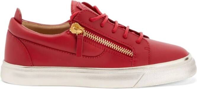 Giuseppe Zanotti Gail leren sneakers met rits Rood