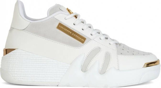 Giuseppe Zanotti Geperforeerde sneakers dames suède leer rubber 37.5 Wit