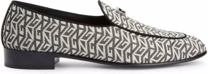 Giuseppe Zanotti GZ Rudolph loafers met monogramprint Wit