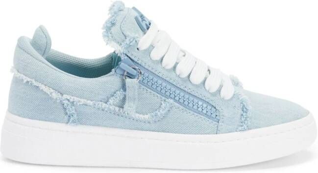 Giuseppe Zanotti GZ94 denim sneakers Blauw