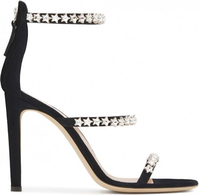 Giuseppe Zanotti Harmony Cometa sandalen verfraaid met kristal Zwart