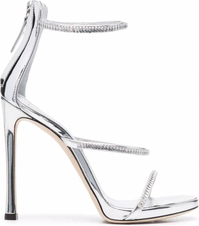 Giuseppe Zanotti Harmony sandalen met juwelen Zilver