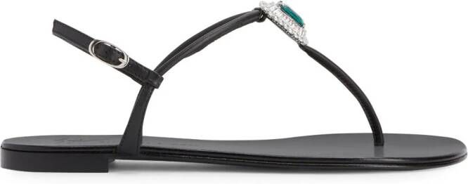 Giuseppe Zanotti Hepsie sandalen met T-bandje Zwart