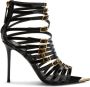 Giuseppe Zanotti Inntriigo Punk leren sandalen Zwart - Thumbnail 1