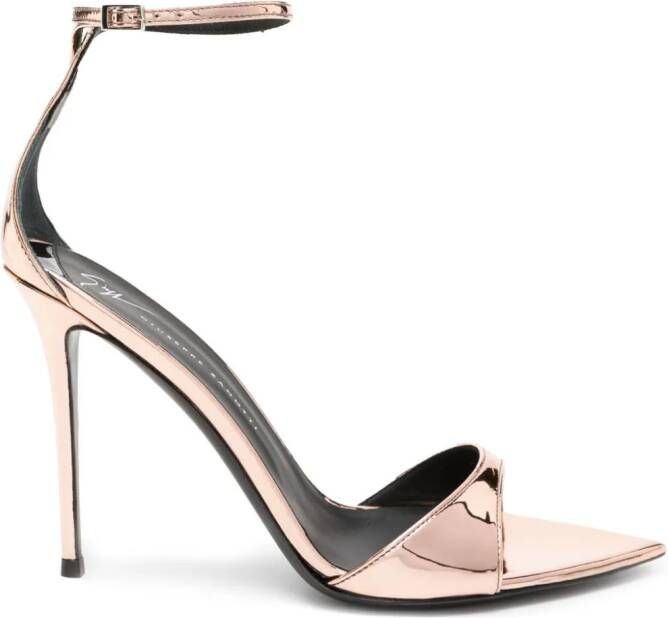 Giuseppe Zanotti Intriigo 105mm gelakte sandalen Metallic