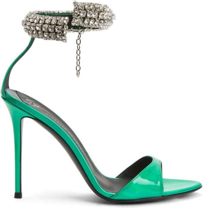 Giuseppe Zanotti Intriigo Bijoux sandalen Groen