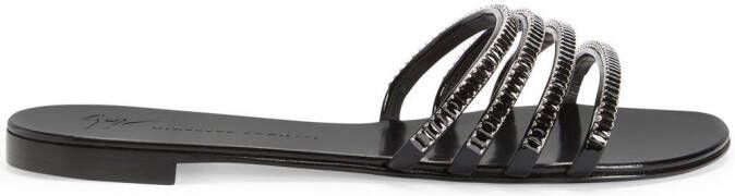 Giuseppe Zanotti Iride sandalen verfraaid met kristallen Zwart